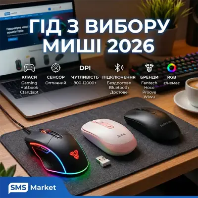 Гід з вибору комп'ютерної миші: Від офісної класики до ігрових флагманів