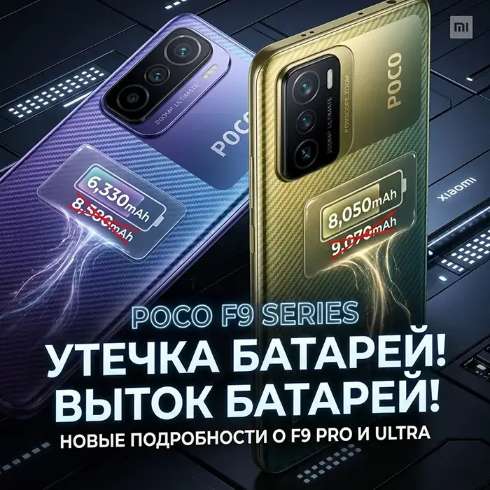 Неприємний сюрприз від Poco: F9 Pro та F9 Ultra вийдуть із зрізаними акумуляторами