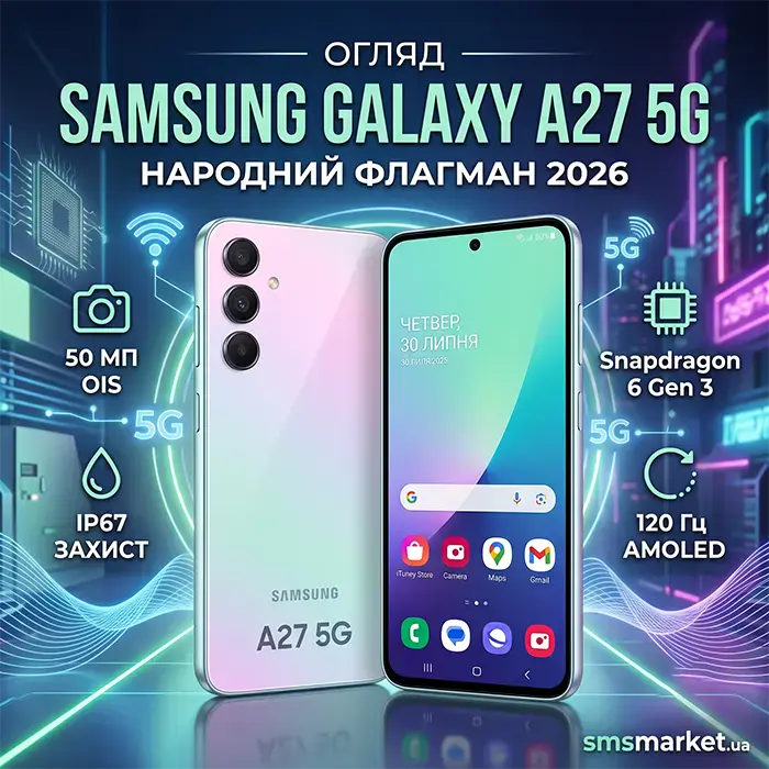 Великий огляд Samsung Galaxy A27 5G: довгоочікуваний Snapdragon, точковий виріз та режим DeX