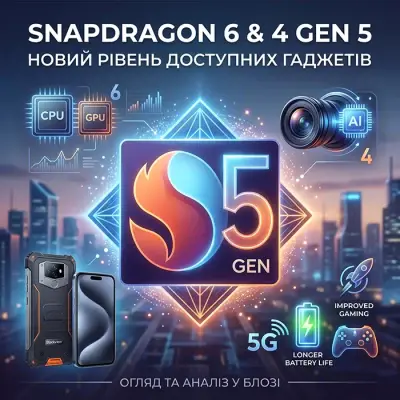 Новий рівень доступних гаджетів: Огляд Snapdragon 6 Gen 5 та 4 Gen 5