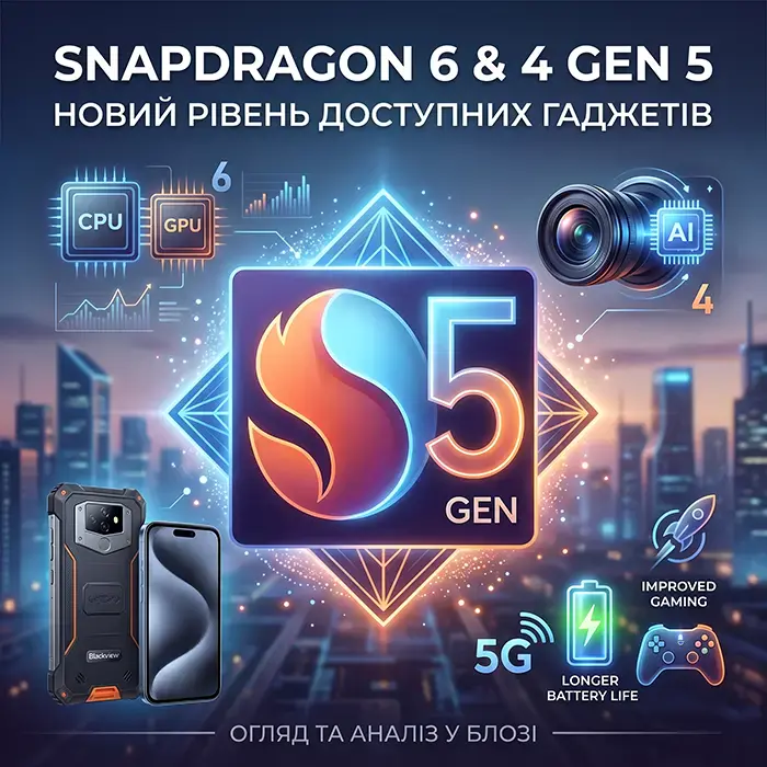 Новий рівень доступних гаджетів: Огляд Snapdragon 6 Gen 5 та 4 Gen 5