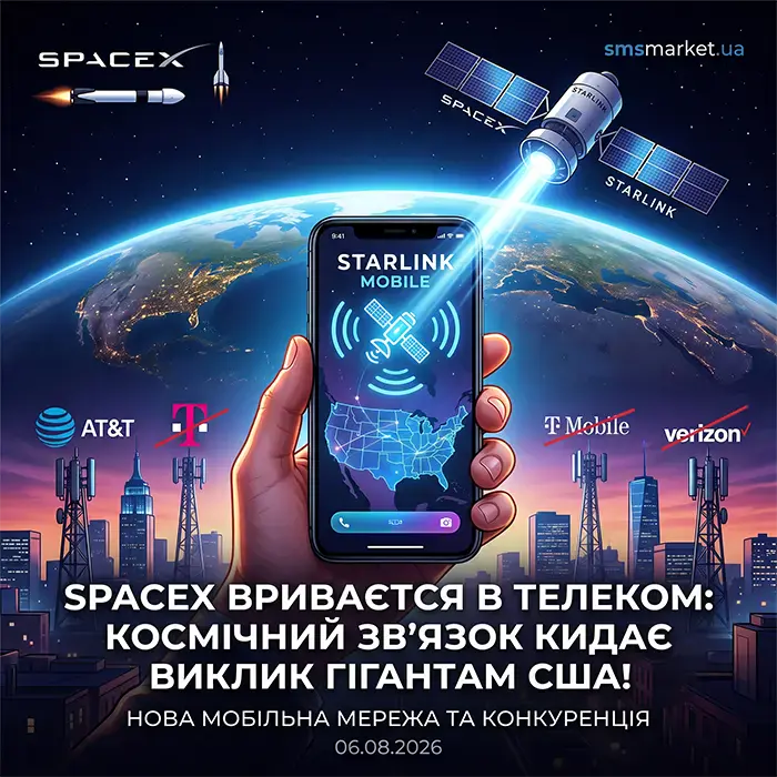 Космічний мобільний оператор: як SpaceX планує разгромити AT&T, T-Mobile та Verizon