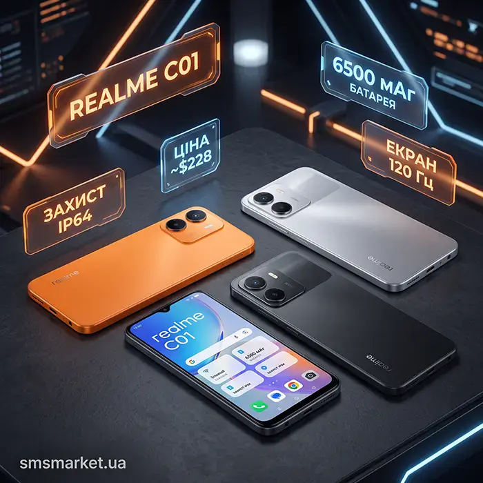 Витік Realme C01: 6,8-дюймовий екран, акумулятор 6500 мАг та близнюк Realme C100i