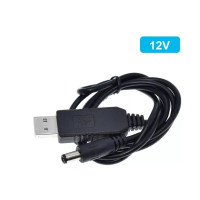 Кабель для роутеру USB- DC 12V GEN2 ( З перетворювачем) Black Чорний