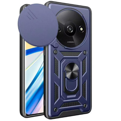 Чехол накладка Serge Ring Camshield Xiaomi Redmi A3 Синяя