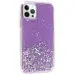Чехол накладка Star Glitter iPhone 12/12 Pro Сиреневая