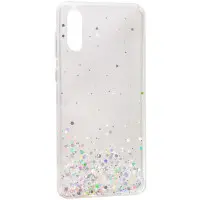 Чехол накладка Star Glitter Samsung A022 (A02) Прозрачная