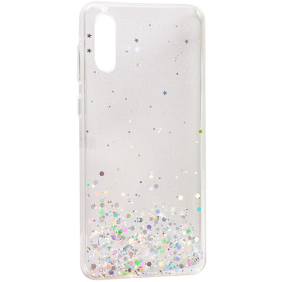 Чехол накладка Star Glitter Samsung A022 (A02) Прозрачная