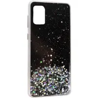 Чехол накладка Star Glitter Samsung A025 (A02s) Черная