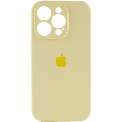 Чехол накладка HC iPhone 15 Pro Желтая (Mellow Yellow) Full
