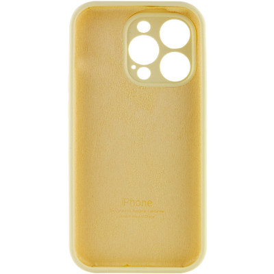 Чехол накладка HC iPhone 15 Pro Желтая (Mellow Yellow) Full