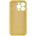 Чехол накладка HC iPhone 15 Pro Желтая (Mellow Yellow) Full