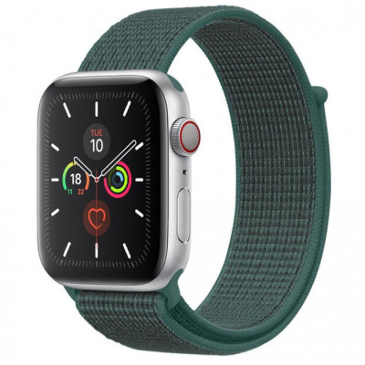 Ремешок Apple Watch 38мм Нейлон Зеленый/ Pine Green