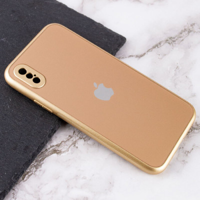 Чехол накладка Full Frosted iPhone X Золотая