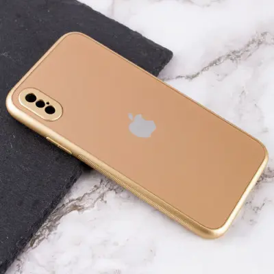 Чехол накладка Full Frosted iPhone X Золотая