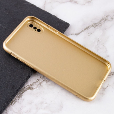 Чехол накладка Full Frosted iPhone X Золотая