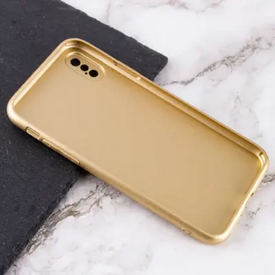 Чехол накладка Full Frosted iPhone X Золотая