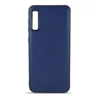Чехол накладка Leather Samsung A750 (A7 2018) Синяя