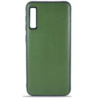 Чехол накладка Leather Samsung A750 (A7 2018) Зеленая