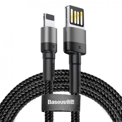 Кабель дата Baseus Cafule Lightning SE 1м Чёрно-серый