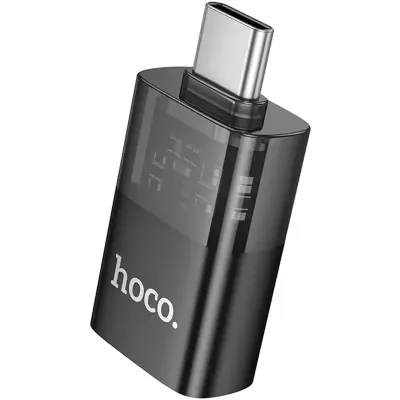 Перехідник адаптер OTG Hoco UA36 USB to Type-C Чорний