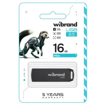 USB 16Gb Wibrand Mink USB 2.0 Чорна USB 16Gb Wibrand Mink USB 2.0 Чорна