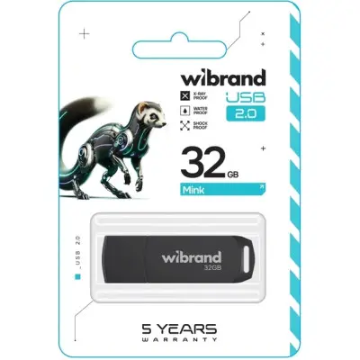 USB 32Gb Wibrand Mink USB 2.0 Чорна USB 32Gb Wibrand Mink USB 2.0 Чорна