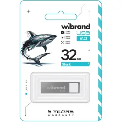 USB 32Gb Wibrand Shark USB 2.0 Срібна USB 32Gb Wibrand Shark USB 2.0 Срібна