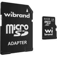 Micro SD 64Gb Wibrand Class10 (Adapter SD) Micro SD 64Gb Wibrand Class10 (Adapter SD)