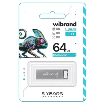 USB 64Gb Wibrand Chameleon USB 2.0 Срібний