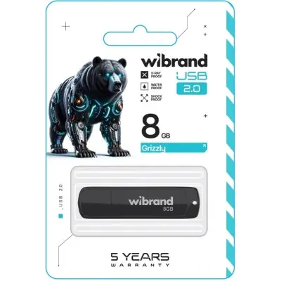 USB 8Gb Wibrand Grizzly USB 2.0 Черная USB 8Gb Wibrand Grizzly USB 2.0 Черная