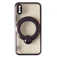 Чохол накладка Shining Holder MagSafe iPhone X Фіолетова