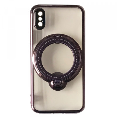 Чехол накладка Shining Holder MagSafe iPhone X Фиолетовая