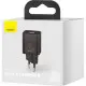 Мережевий зарядний пристрій Baseus Super Si 20W PD Black, Чорний