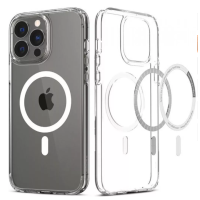 Чехол накладка Clear MagSafe iPhone 13 Pro Прозрачная