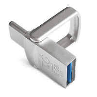 Флеш пам'ять USB 128Gb T&G 104 Type-C to USB 3.0 Срібний