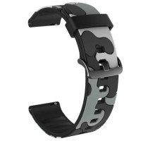 Ремешок Amazfit Bip Силікон Принт Камуфляж Черно-серый Ремешок Amazfit Bip Силікон Принт Камуфляж Черно-серый