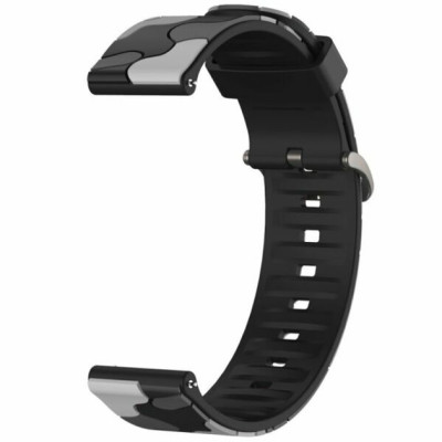 Ремешок Amazfit Bip Силікон Принт Камуфляж Черно-серый