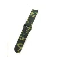 Ремешок универсальный 22мм Силикон Принт Камуфляж Черно-зеленый 2 Ремешок универсальный 22мм Силикон Принт Камуфляж Черно-зеленый 2