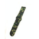 Ремешок универсальный 22мм Силикон Принт Камуфляж Черно-зеленый 2