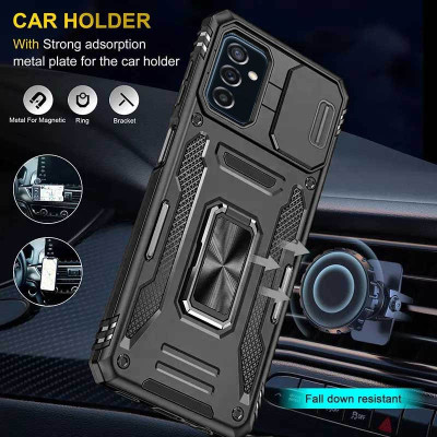 Чехол накладка Camshield Army Ring Samsung A346 (A34 5G) Черная