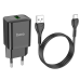 Сетевое зарядное устройство Hoco N26 1USB/18W/QC 3.0 + Type-C Black, Чёрный