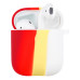 Чохол для навушників AirPods 1/2 Colorfull Червоний/Білий