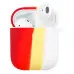 Чохол для навушників AirPods 1/2 Colorfull Червоний/Білий