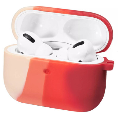 Чехол для наушников AirPods Pro Colorfull Розовый/Красный