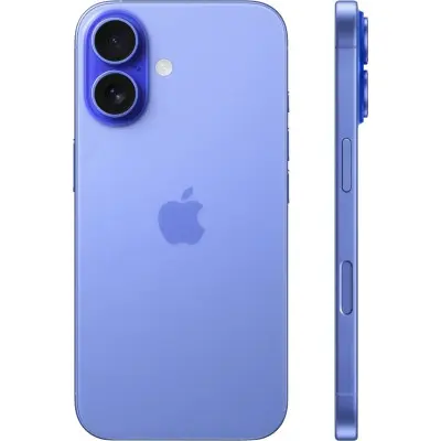 Смартфон Apple iPhone 16 128Gb Ultramarine, Фіолетовий (Refurbished)