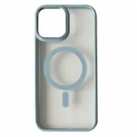 Чехол накладка Crystal Guard MagSafe iPhone 12/12 Pro Голубая