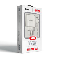 Мережевий зарядний пристрій Armorstandart AR012 1 USB 24W+ Lightning Білий