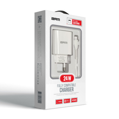 Мережевий зарядний пристрій Armorstandart AR012 1 USB 24W+ Lightning Білий