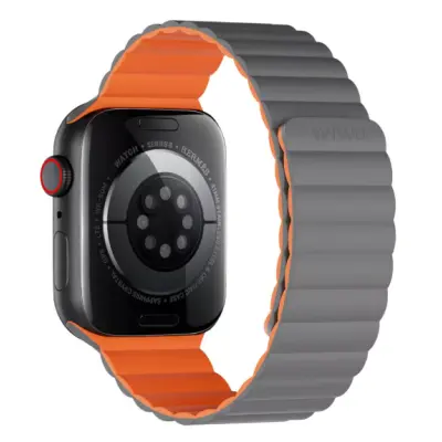 Ремешок Apple Watch 42/44/45/49мм Wiwu Wi-WB001 Серый/Оранжевый Ремешок Apple Watch 42/44/45/49мм Wiwu Wi-WB001 Серый/Оранжевый